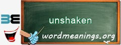 WordMeaning blackboard for unshaken
